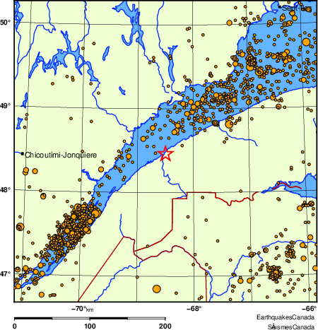 Map of earthquakes magnitude 2.0 and larger, 2000 - present