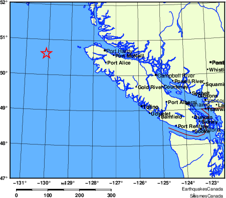 Map of Earthquake Localities