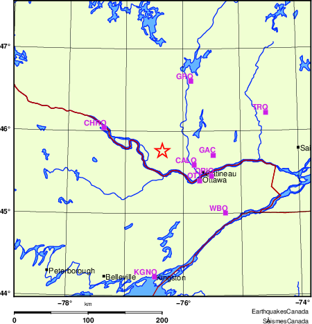 Map of Regional Seismographs