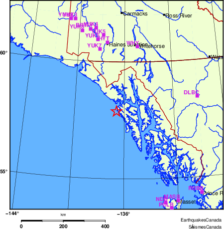 carte des localisations des stations sismologiques locales