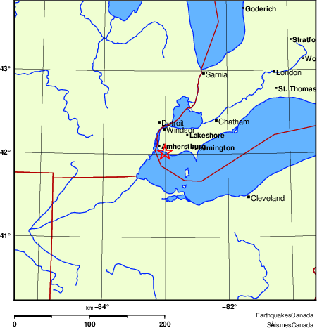 Map of Earthquake Localities