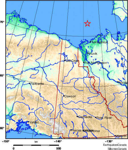 Map of Earthquake Area