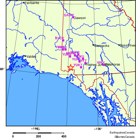 Map of Regional Seismographs