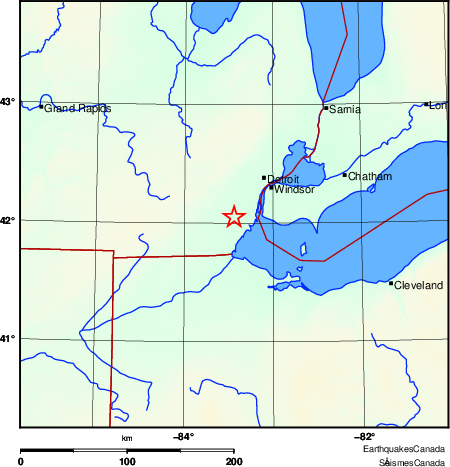 carte des environs du s&eacute;isme