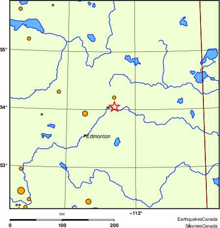 carte des des séismes de magnitude 2,0 et plus depuis 2000