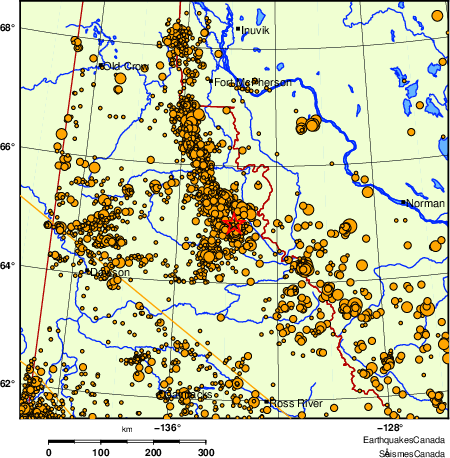 carte des des s&eacute;ismes de magnitude 2,0 et plus depuis 2000