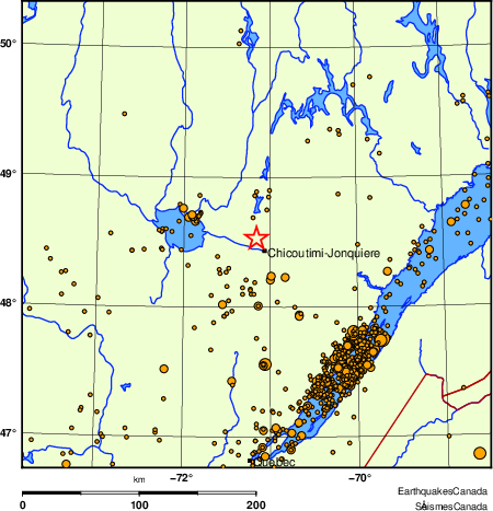 Map of earthquakes magnitude 2.0 and larger, 2000 - present