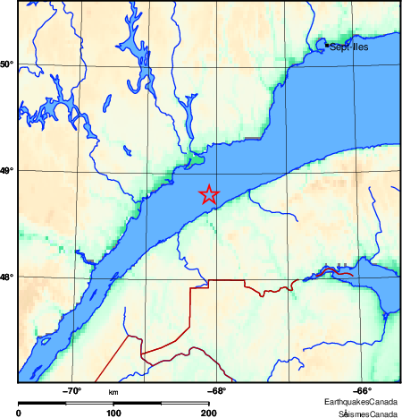carte des environs du séisme