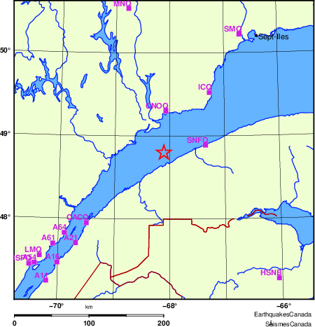 carte des localisations des stations sismologiques locales