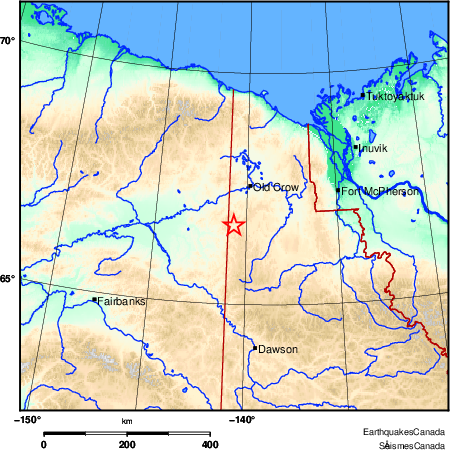 carte des environs du séisme