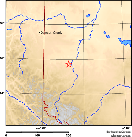 carte des environs du séisme